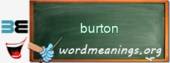 WordMeaning blackboard for burton